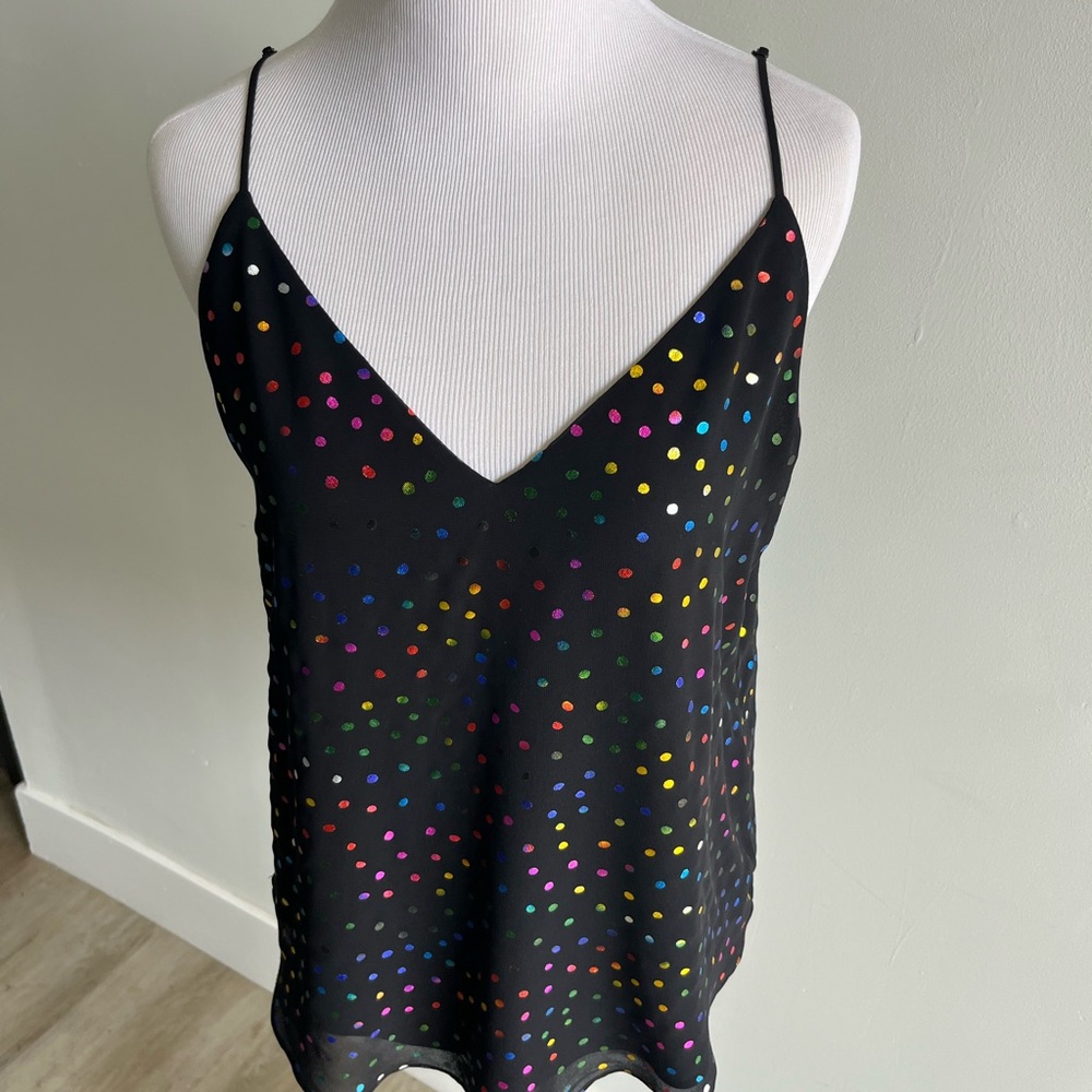 Express Black with rainbow Sequins Sleeveless Camisole